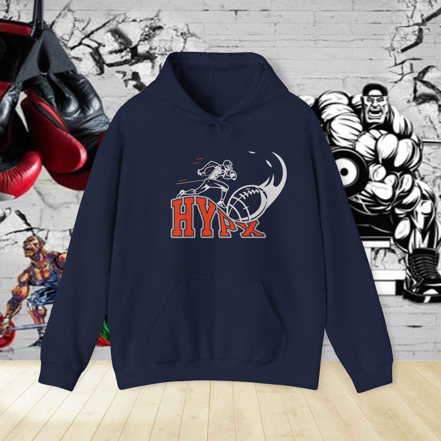 Sporty Unisex Hoodie - HYPX Football Design